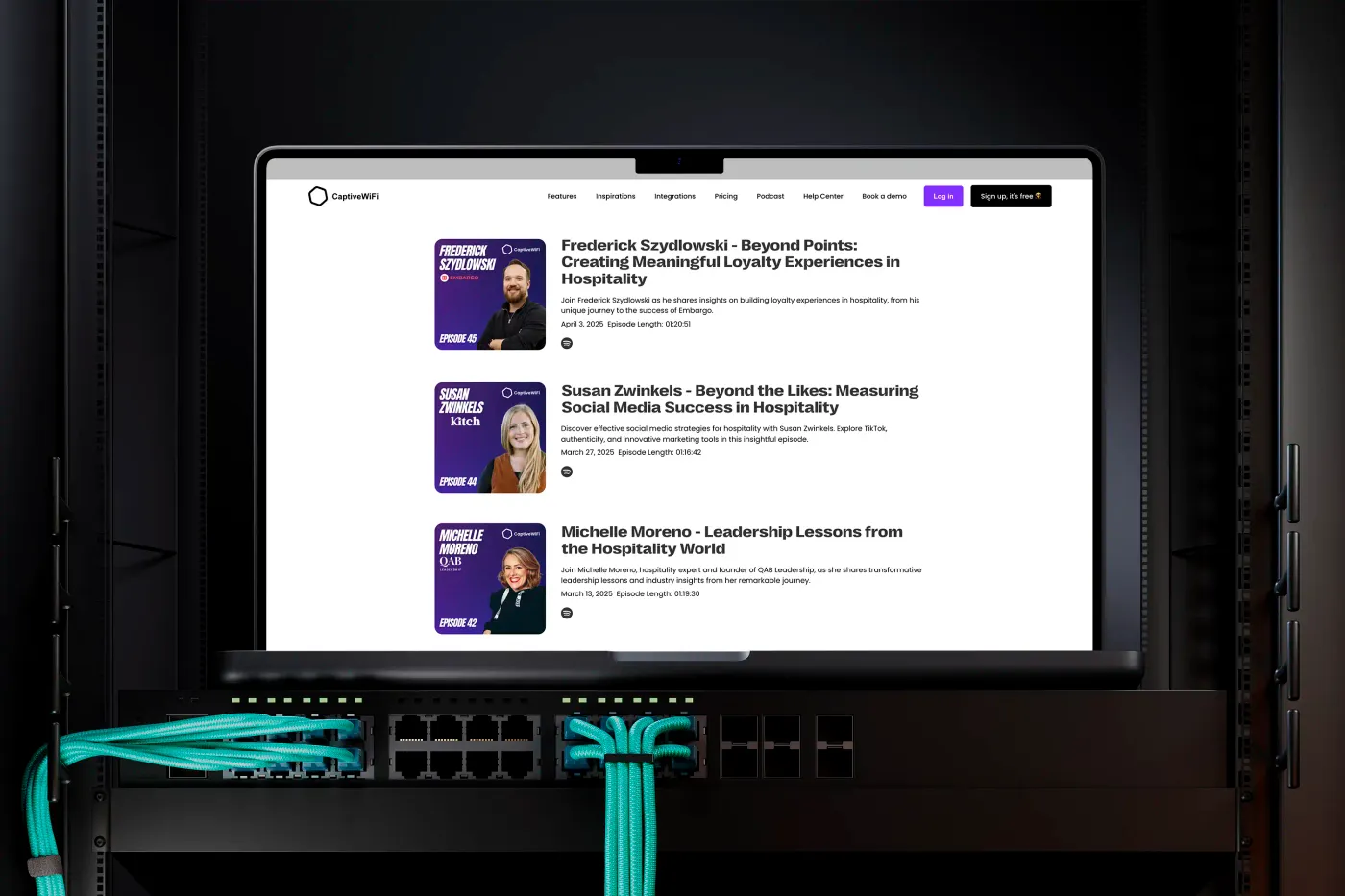 Podcast listing page